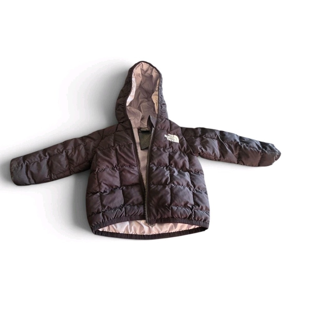 The North Face Baby Hooded Puffer Jacket Black 3-6 Months Full Zip Winter... - Picture 2 of 10